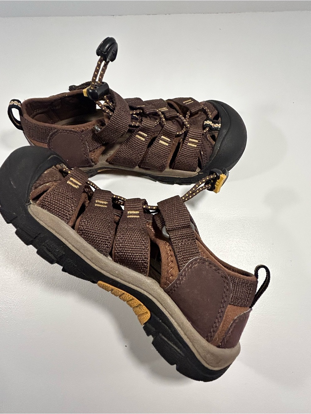 KEEN Newport H2 Kids Sandals Brown Waterproof Hiking Shoes Youth Size 1